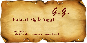 Gutrai Gyöngyi névjegykártya